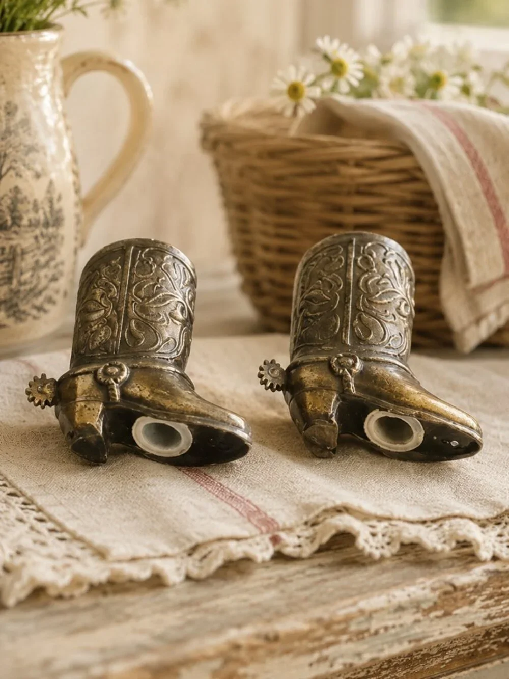Vintage Western Cowboy Boots Salt & Pepper Shakers